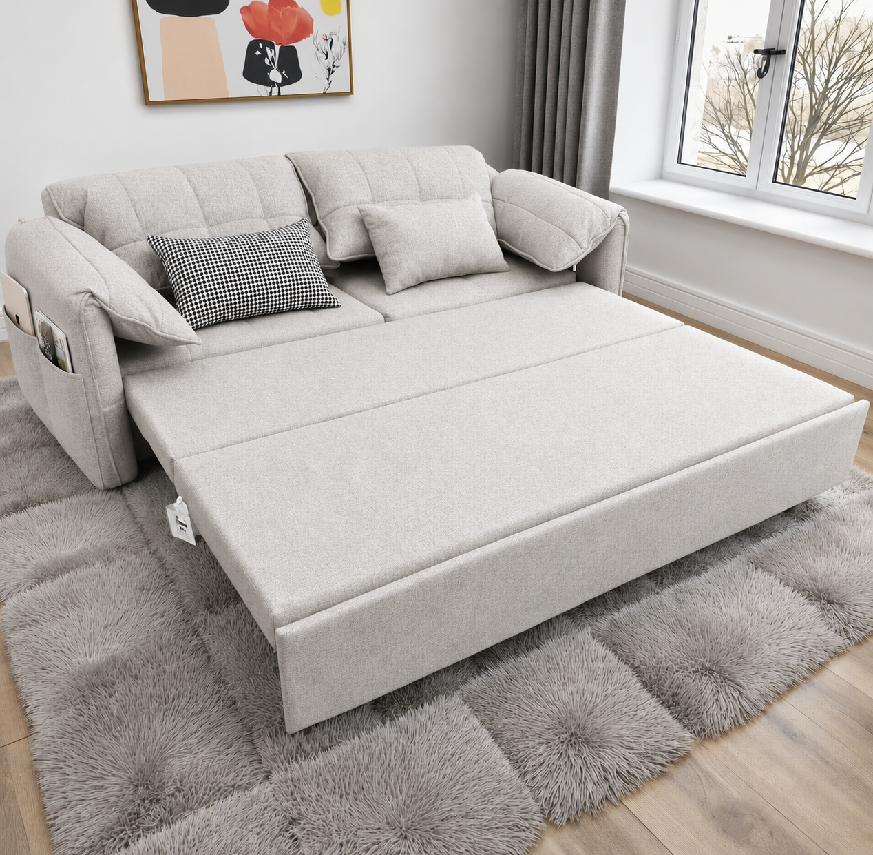 UNICORN FURNITURE Convertible Sofa Bed | Super King Pull Out Sofa Bed with Storage UK