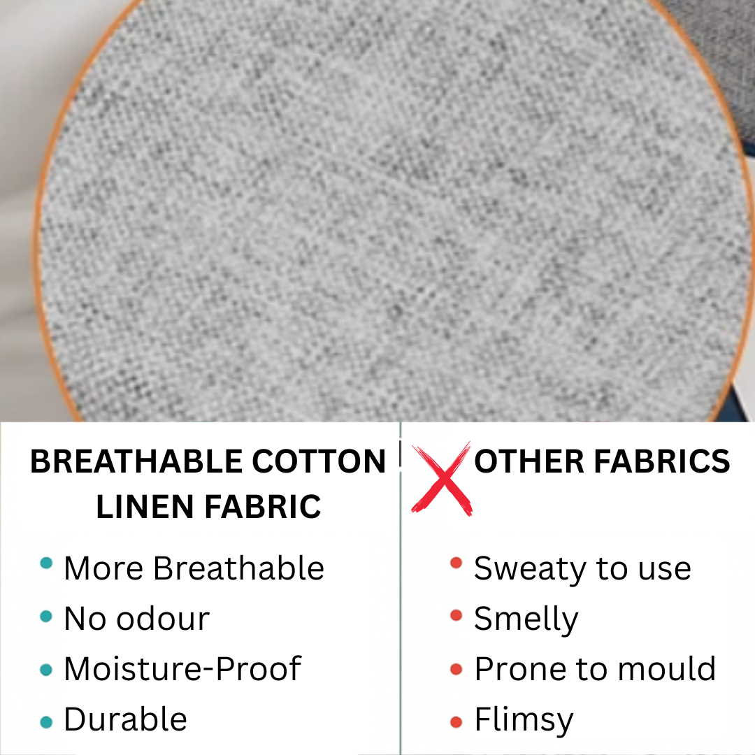 Unicorn Furniture Sofa Bed - Modern Foldable Bed - Pull Out Sofa Bed with Storage Breathable Cotton Linen Fabric- Sofabed- sofa cum bed in -Padded armrests (Grey)