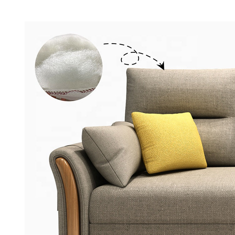 Unicorn Furniture Convertible Sofa Bed King Size Pull Out Sofabed with Storage in Cotton Fabric, Tool-Free Assembly, Modern Reclining Sleeper Couch for Living Room, Guest Room & Small Spaces (Beige)