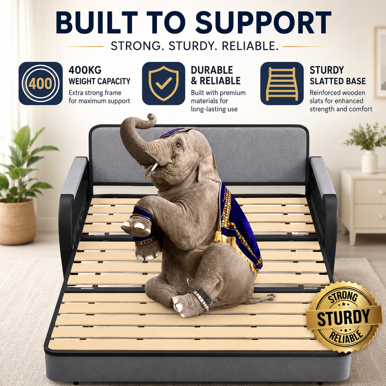 UNICORN FURNITURE Pull Out Sofa Bed with Storage – Convertible 2 Seater Sofa Bed, Reclining Sleeper Couch, Compact Space Saving Sofabed for Living Room, Guest Room & Small Spaces 158cm (Grey & Black)
