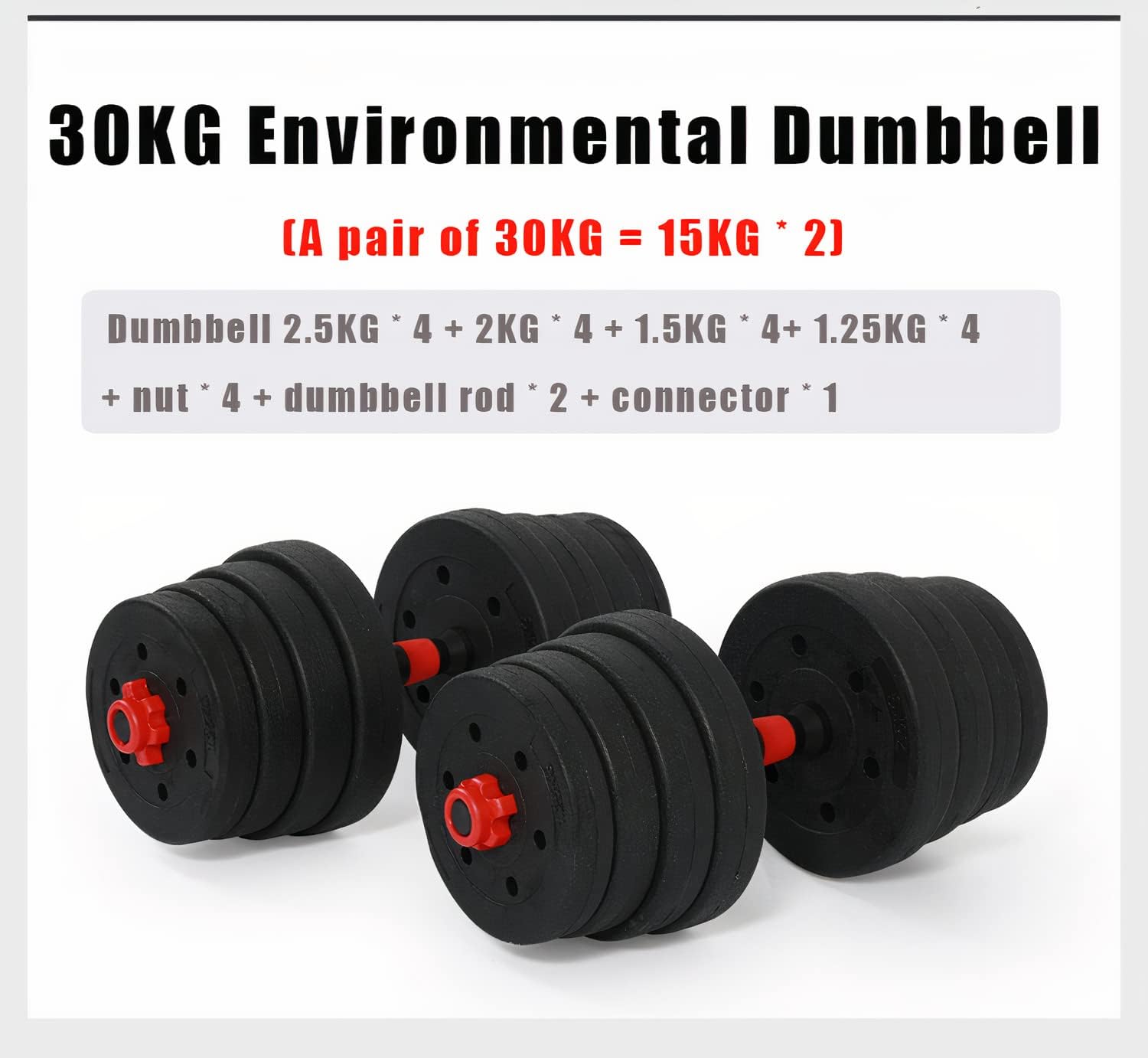 SUREPEFY 30KG Adjustable Dumbbell & Barbell Set – Home Gym Weight Training Equipment for Muscle Building & Fat Loss