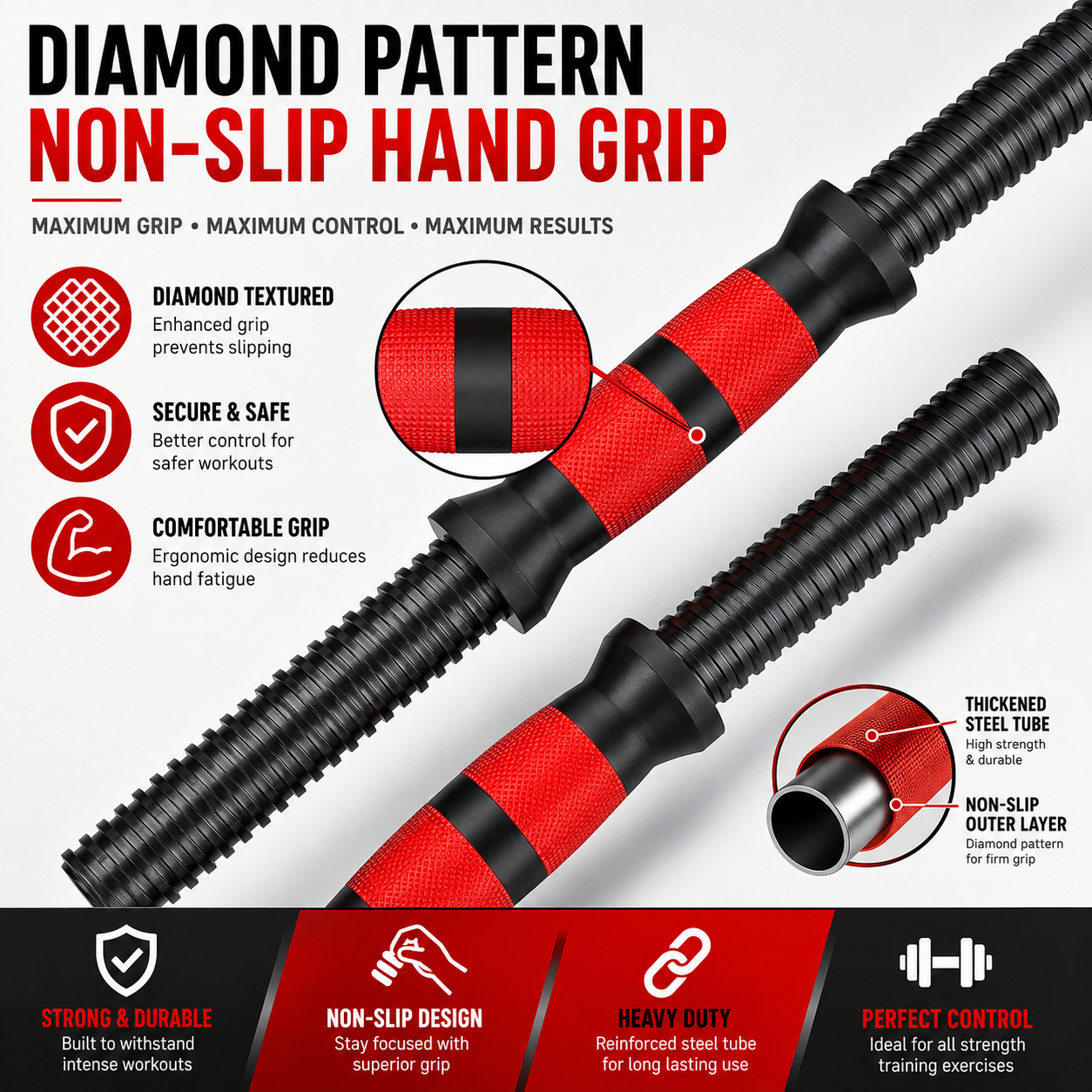 SUREPEFY 30KG Adjustable Dumbbell & Barbell Set – 2-in-1 Home Gym Weights