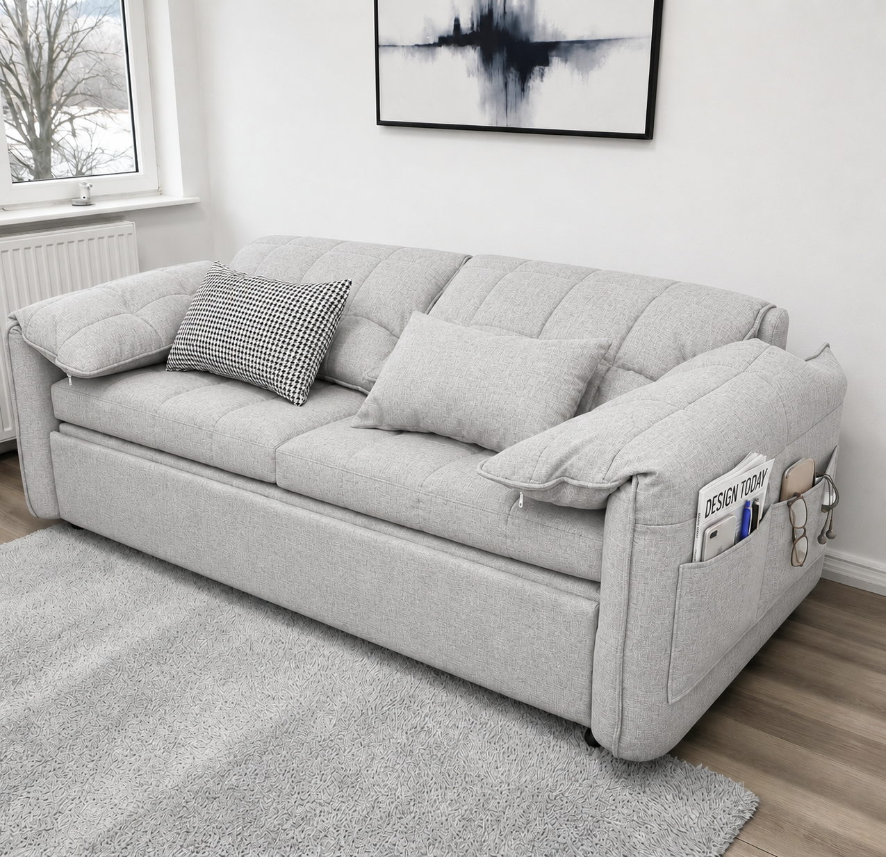 UNICORN FURNITURE Convertible Sofa Bed | Super King Pull Out Sofa Bed with Storage UK