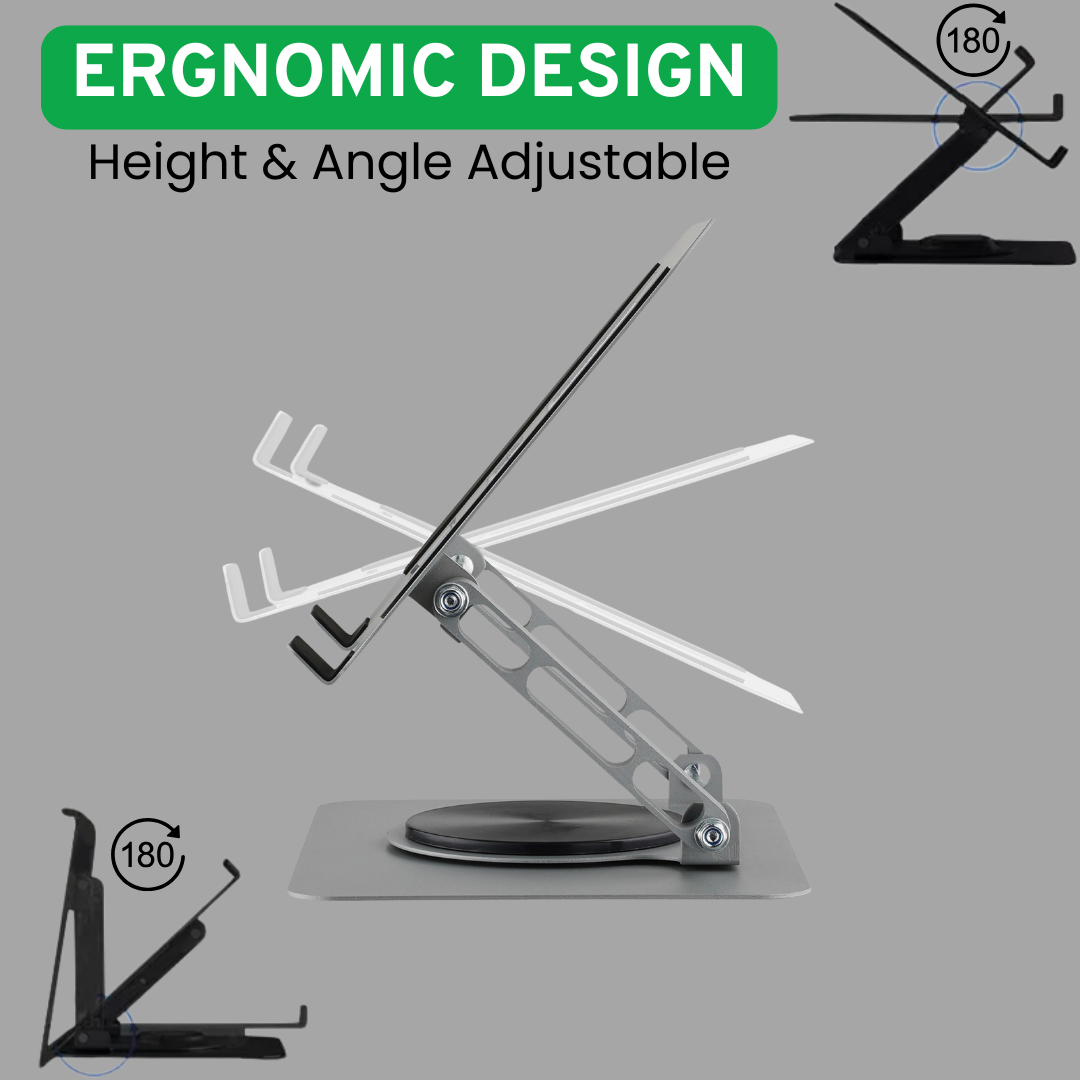 360° Adjustable Foldable Laptop Tablet Stand Riser Bracket Holder for Desk